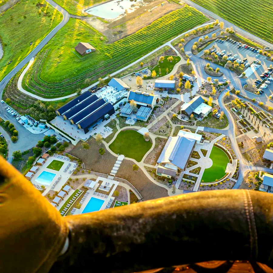 Carneros estate seen from the balloon